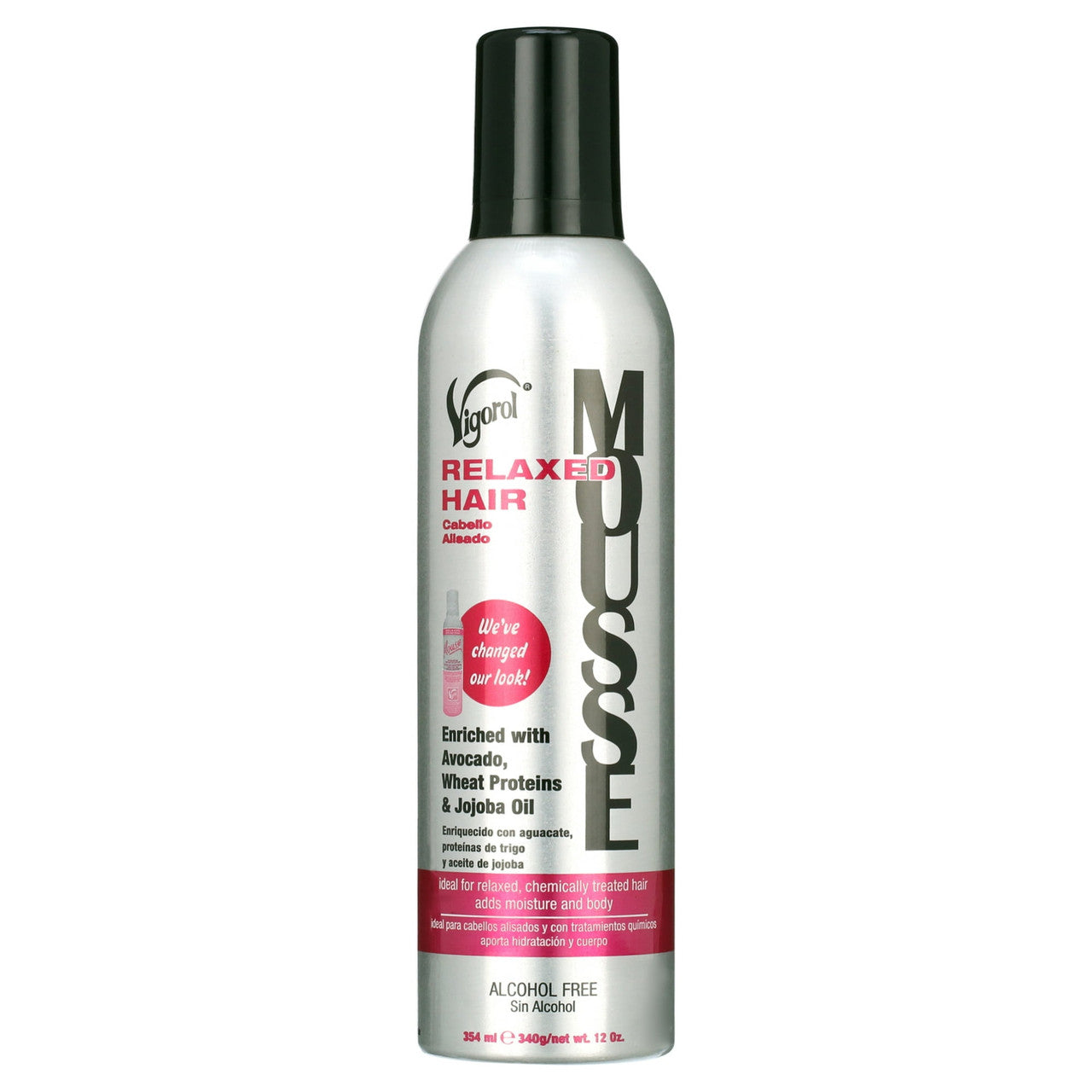 Vigorol Mousse For Relaxed Hair Enriched With Avacado, wheat Proteins And Jojoba Oil, 12 oz